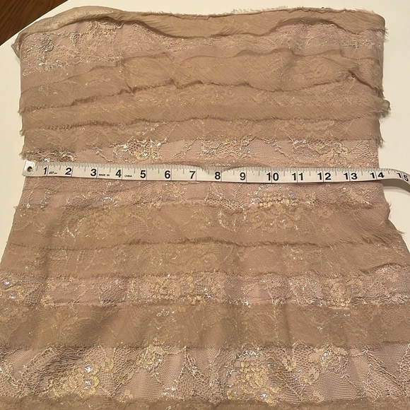 NWT BCBGMaxazria Medium Strapless Dress Champagne - Picture 12 of 15